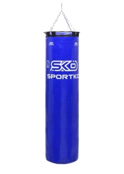 Мешок боксерский Sportko МП00 Элит ПВХ h-140см ᴓ-35см вес 50кг с кольцом и цепями blue