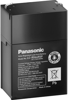 Аккумуляторная батарея Panasonic 6V 4.5Ah (LC-R064R5P)