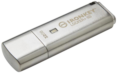 Флеш пам'ять USB Kingston IronKey Locker+ 50 32GB USB 3.2 Silver (IKLP50/32GB)