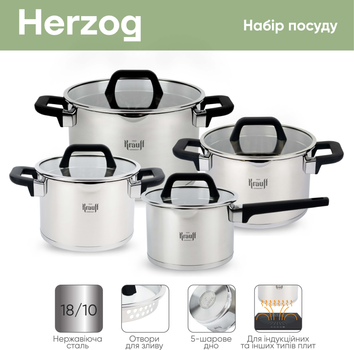 Набір посуду Krauff Herzog 8 предметів (26-247-007)