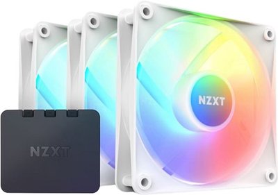 Zestaw wentylatorów NZXT F120 RGB Core Triple Pack & Controller White (RF-C12TF-W1)