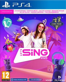 Гра PS4 Let's Sing 2025 + 2 мікрофона (Blu-ray диск) (4020628582135)