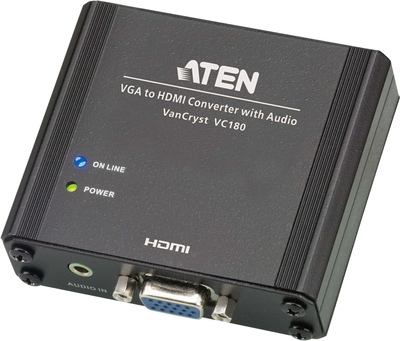 Конвертер інтерфейсу ATEN VC180 VGA-HDMI із підтримкою звуку (VC180-A7-G)