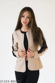 Жіночий жакет Подіум Darline 21333-BEIGE S Бежевий