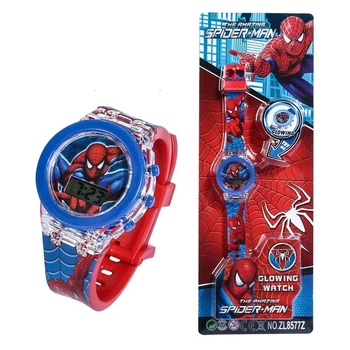 Детские электронные часы с подсветкой Spider Man Light Watch - Человек Паук (00266)