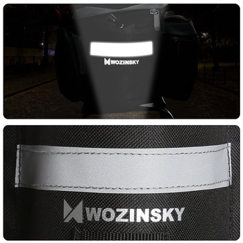 Torba rowerowa Wozinsky na bagażnik z paskiem na ramię 6 L Czarna WBB3BK (7426825361684)