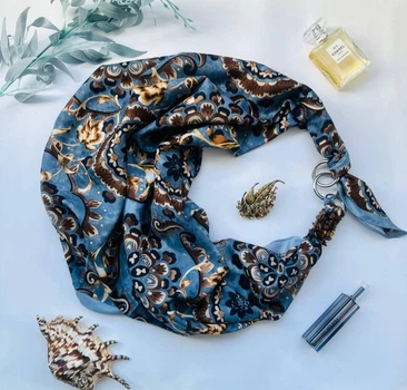 Дизайнерська хустка "Синій океан любові" від бренда My Scarf, подарунок жінці