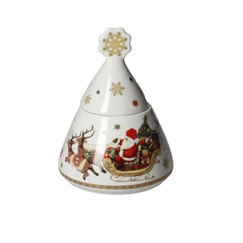 Сахарница из фарфора новогодняя в форме конуса Brandani