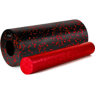 Роллер Power Play PP-4348 Foam Roller массажный 2в1 33x14см гладкий черно-красный black/green