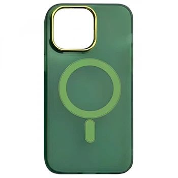 Чехол для Apple iPhone 15 Pro (6.1") Epic TPU+PC Lily MagSafe Army Green
