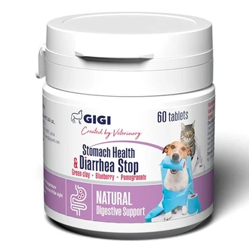 Вітаміни для нормалізації травлення у собак та котів GiGi Stomach Health & Diarrhea Stop Mini 60 табл