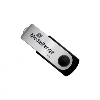 USB флеш накопитель Mediarange 16GB Black/Silver USB 2.0 (MR910) (230260)