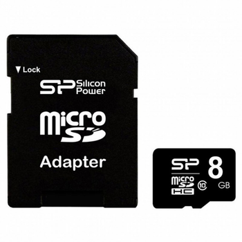 Карта памяти Silicon Power 8GB microSD class 10 (SP008GBSTH010V10SP) (230536)