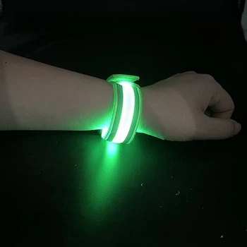 Світлодіодний LED браслет. Браслет безпеки для дітей. Зелений