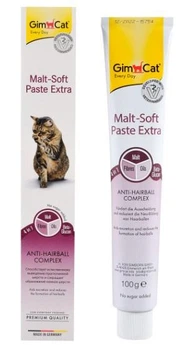 Паста Gimpet GimCat для кошек, Malt-soft Paste Extra для вывода шерсти, 100 г