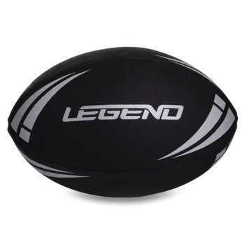 М'яч для регбі Legend Black Edition 3292 розмір №4 Black-White
