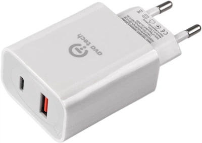 Мережевий зарядний пристрій AVATech USB Type-A Type-C PD3.0 White (9869201152748)