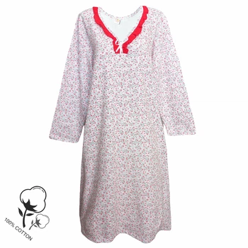 Ночная рубашка байковая хлопок Andin 203-5 р.56 (3XL) разноцветная