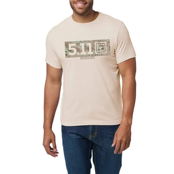 Футболка з малюнком 5.11 Tactical Camo Fill Ukraine Sand Dune M (76344UA-344)