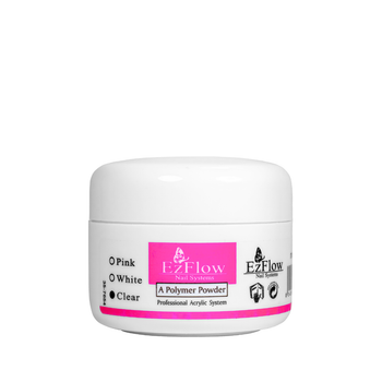 Акрилова пудра для нарощування нігтів EzFlow A POLIMER Powder Professional Acrylic Nail System прозора 10г