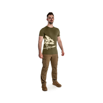 Мужская тактическая футболка Helikon-Tex Full Body Skeleton - M Olive Green (TS-FBS-CO-02-B04)