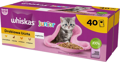 Вологий корм для котів Whiskas Gal Junior Птиця 40 х 85 г (4008429164781)