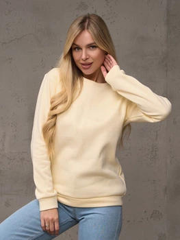 Свитшот на флисе женский ISSA PLUS 14892 XXL Бежевый (issa2007682750474)