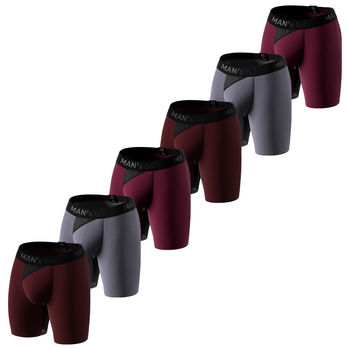 Набір анатомічних трусів Long 2.0 Light Black Series, 6шт M BTL-006