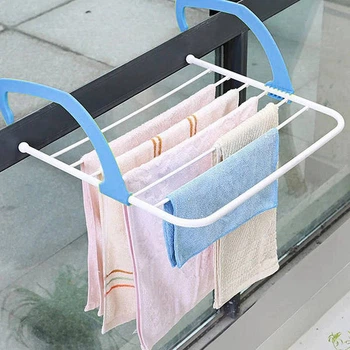 Сушилка для одежды на батарею 5534 см съемная Fold Clothes Shelf Голубая