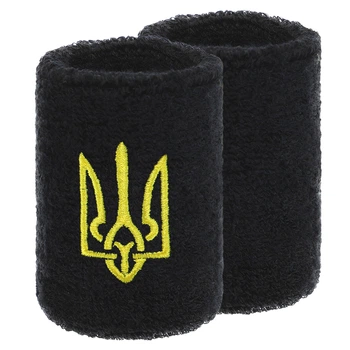 Напульсник махровый (1шт) Герб Украины BC-9280 (BC-9280_Черный)