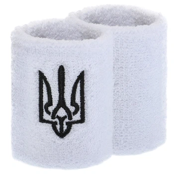 Напульсник махровый (1шт) Герб Украины BC-9280 (BC-9280_Белый)