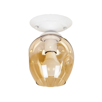 Люстра потолочная Light House LS-18142F-1 WH+BR белая, плафон коричневый