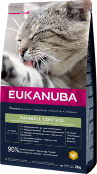 Сухий корм для котів Eukanuba Adult Hairball Control курка 2 кг (8710255123004)