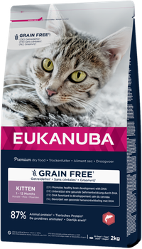 Sucha karma dla kociąt Eukanuba Grain Free Łosoś 2 kg (8710255189260)