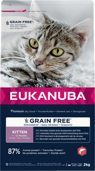 Сухий корм для кошенят Eukanuba Grain Free Лосось 2 кг (8710255189260)