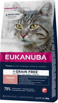 Sucha karma dla kota Eukanuba Grain Free senior salmon 2 kg (8710255189321)