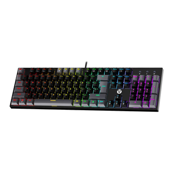 Игровая Клавиатура Fantech ATOM MK886V2 Red Switch функция Anti-Ghosting для 25 клавиш,красочная RGB LED подсветка Black/Grey