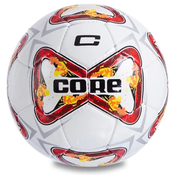 Футбольний м'яч CORE PREMIER біло-червоний, розмір 5, поліуретан, латекс, 4-шарова підкладка, для тренувань та змагань на траві та штучній поверхні(OB_956B837C7FBD)