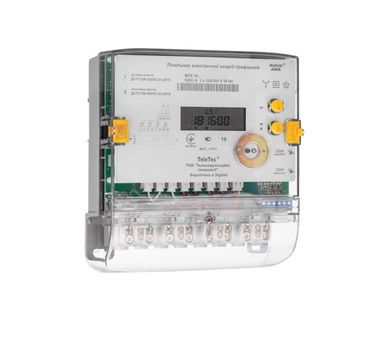 Трифазний лічильник Teletec MTX 3G20.DD.3Z3-YD4 зелений тариф, модуль PLC2, датчики магн.поля та ВЧ