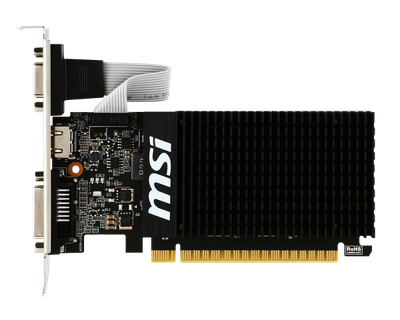 Видеокарта MSI nVidia PCI-E GeForce GT710 2ГБ DDR3/1600 МГц (GT 710 2GD3H LP)