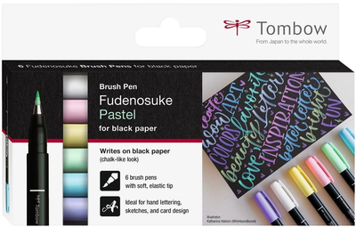 Zestaw markerów wielokolorowych Tombow Brush Pastel 6 szt (4003198111745)