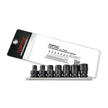 Набор головок ударных TORX 1/2" E10-E24 7ед. (звезда Давида) TOPTUL GDAG0701
