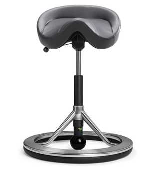 Стул седло для активного сидения Backapp Smart Leather, Alu, Black ball