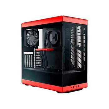 Корпус Hyte Y40 Black-Red Mid-Tower / ATX Micro-ATX и Mini-ITX PC Case with PCIE 4.0 cable includ