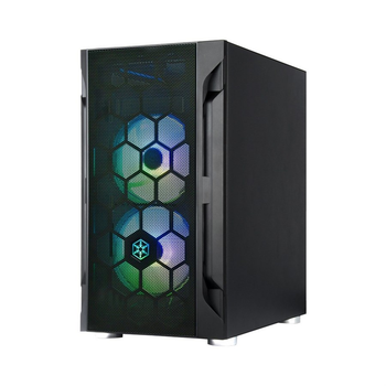 Корпус SilverStone FARA FAH1MB-PRO без БЖ 1xUSB3.0 2xUSB2.0 3x120mm ARGB fan TG Side Panel mATX Black