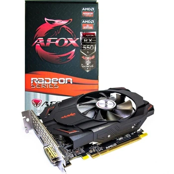 Відеокарта AFOX Radeon RX 550 4GB GDDR5 (128bit) (1180/6000) (DVI HDMI DisplayPort) (AFRX550-4096D5H3)
