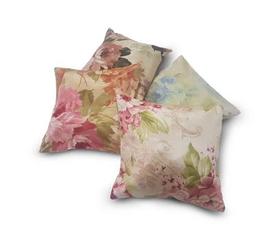 Комплект декоративних подушок Firanka Flowers Aquarelle 30х30см 4шт кольорові (п_0109а)