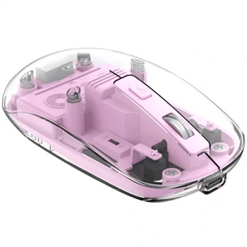 Миша Wireless XO M12 transparent Bluetooth+2.4G USB для пк/ноутбука MAC OS Windows Фіолетовий