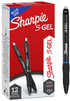 Zestaw długopisów żelowych Sharpie S-Gel Niebieski 12 szt (3026981366000)