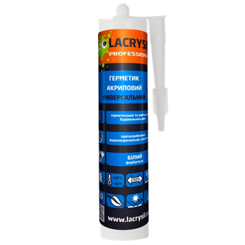 Герметик акриловый Lacrysil универсальный белый, 0,4 кг